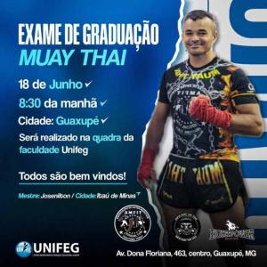 Alunos do muay thai do Exrcito do Bem participam de exame neste domingo