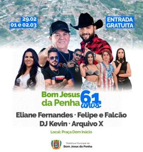 Bom Jesus da Penha comemora seus 61 anos com shows ao vivo, desfile e esporte