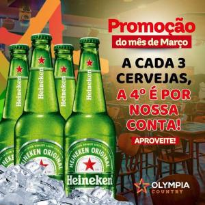 Promoo, servio de bar e muito divertimento hoje no Olympia Country