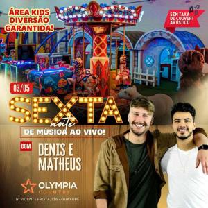 Denis e Matheus animam a noite de hoje no Olympia Country