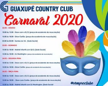 Guaxup Country Club j divulga sua programao de carnaval para 2020