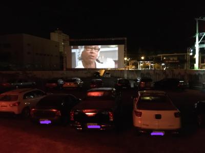 Inaugurao do Drive-In Cine 14 Bis: economia criativa com amplo protocolo de segurana e sade para combater a COVID-19