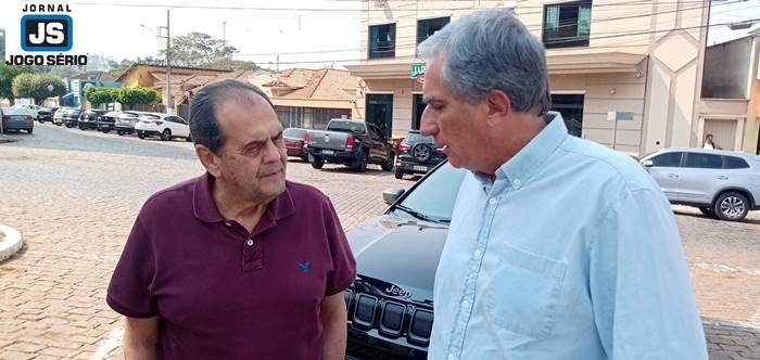 Rafael Simes, candidato a deputado federal,  recebido em Guaxup pelo prefeito Heber