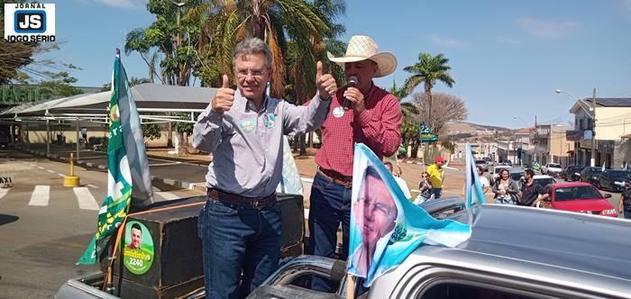 Em carreata, Emidinho Madeira endossa a candidatura de Joo Fernando para deputado estadual