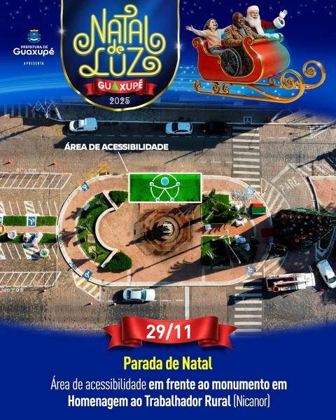 Guaxup� prepara �rea de acessibilidade para a Abertura Cultural e Parada de Natal 2025
