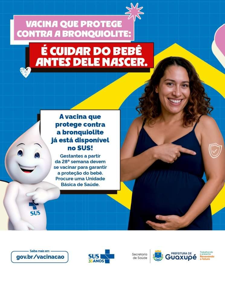 Vacina contra a bronquiolite j� est� dispon�vel no SUS para gestantes em Guaxup�