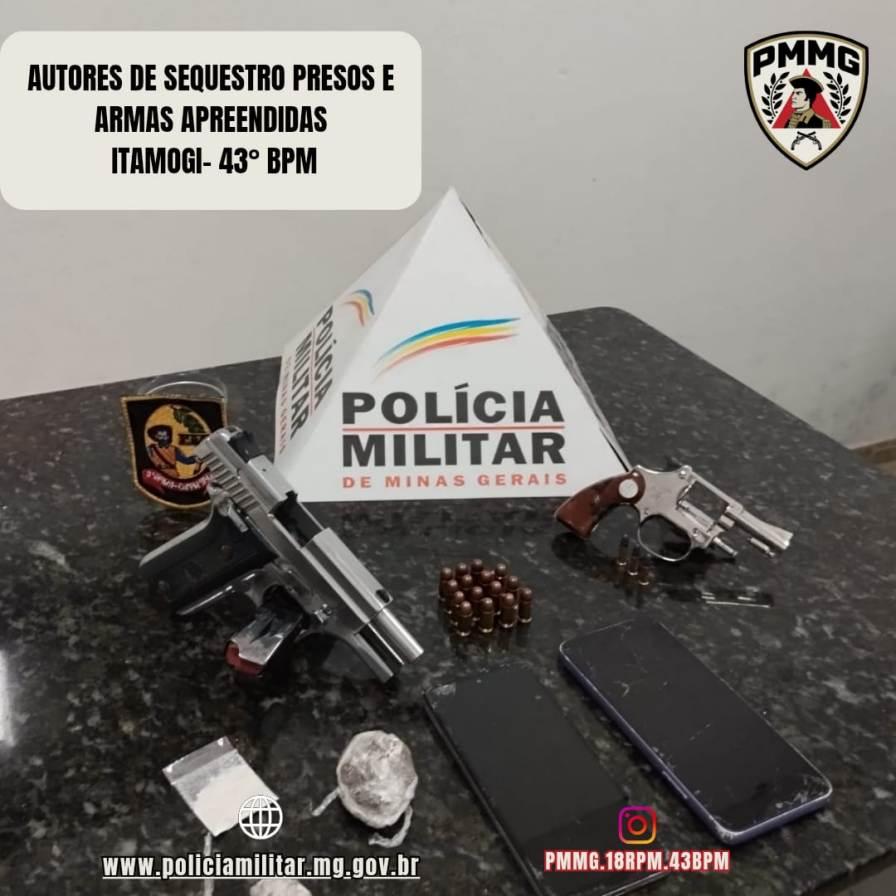 Trio � preso por sequestro e c�rcere privado em a��o eficaz de PMs no Sudoeste mineiro