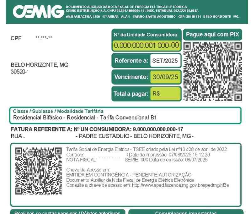 Saiba como evitar golpes na conta de luz e entenda as mudan�as na fatura da Cemig