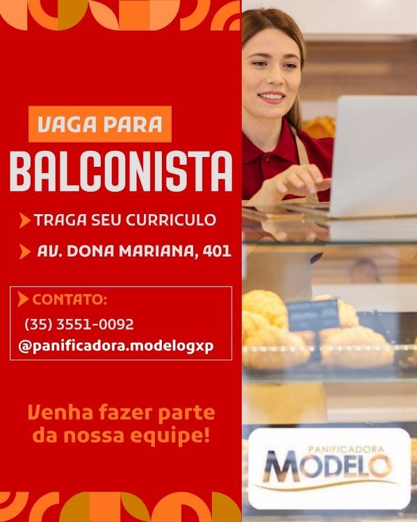 Panificadora Modelo abre vaga para balconista