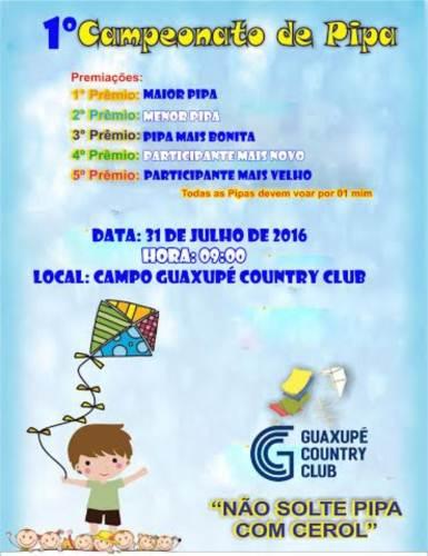 Guaxup Country Club promove, neste fim de semana, campeonatos de pipas e futebol digital