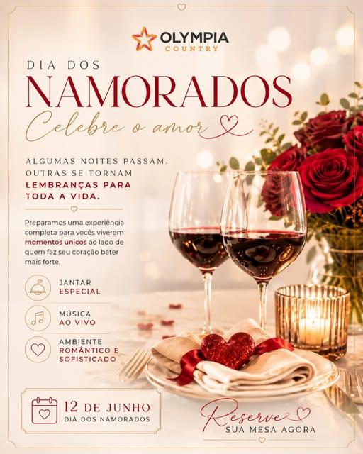 Olympia Country prepara noite especial para celebrar o Dia dos Namorados em Guaxup�