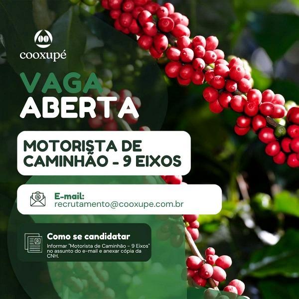 Cooxup� abre vaga para Motorista de Caminh�o de 9 Eixos e recebe curr�culos por e-mail