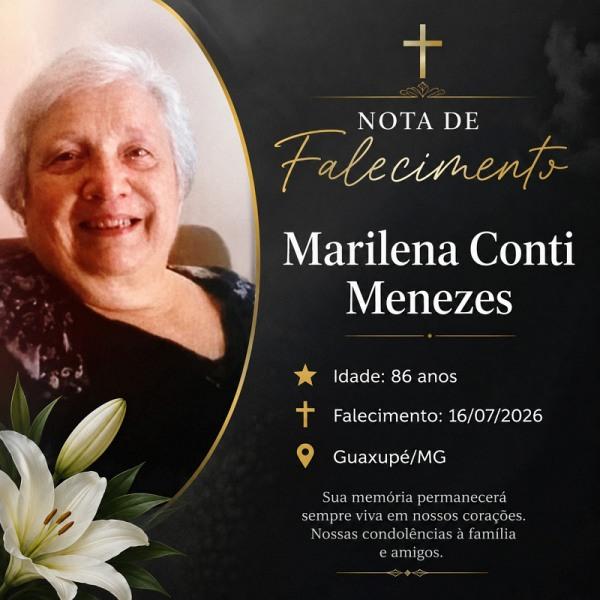 Falece, aos 86 anos, a guaxupeana Marilena Conti Menezes