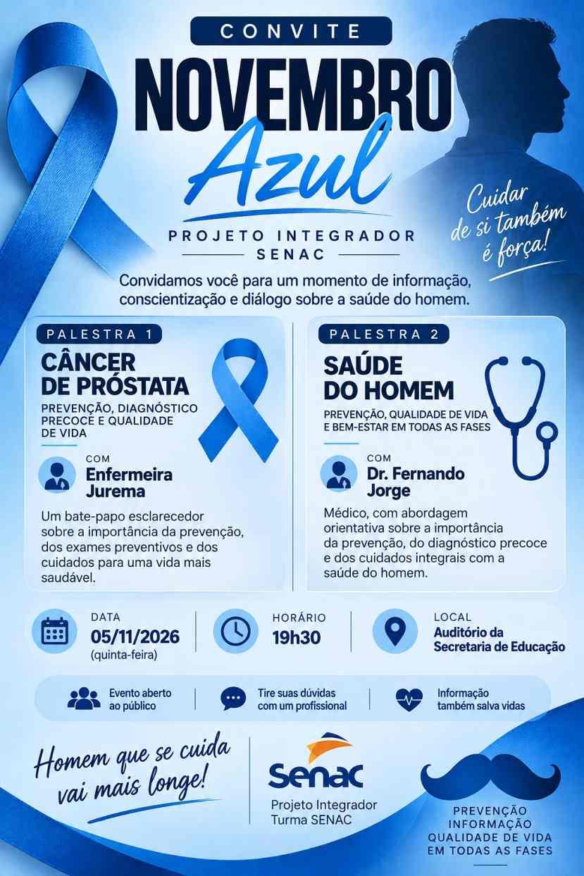 Enfermagem do Senac Guaxup� promover� evento sobre Novembro Azul e sa�de do homem 