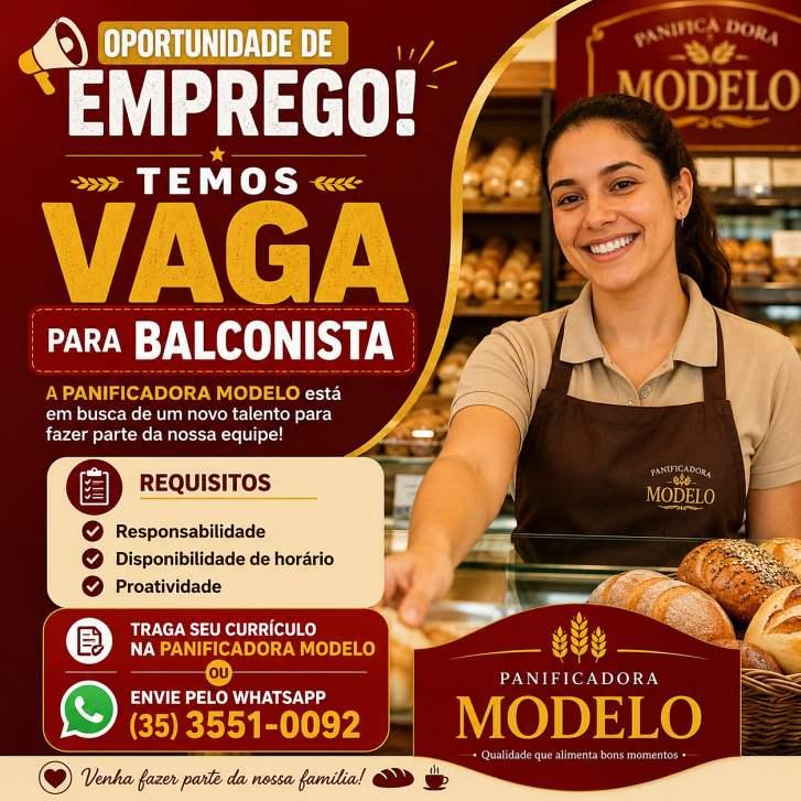 Panificadora Modelo abre vagas de emprego para balconista e auxiliar de cozinha 