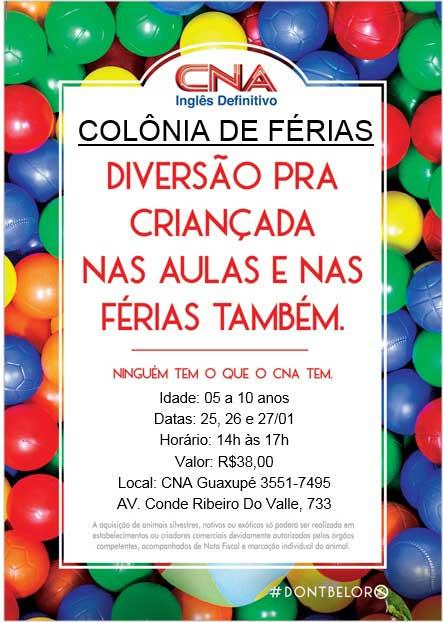 Colnia de Frias do CNA de Guaxup comea dia 25