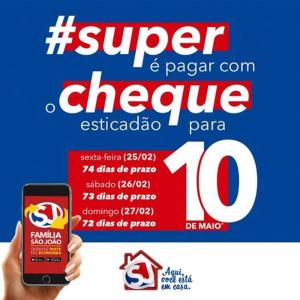 São João  Supermercados oferta CHEQUE ESTICADÃO, promoções em bebidas geladas, carnes frescas e muito mais