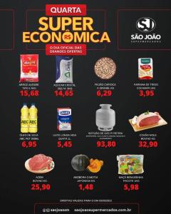 Sua quarta-feira será super econômica se você escolher o São João Supermercados