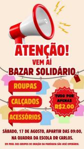 Voluntrios promovero bazar com peas a R$ 2,00 para ajudar grupos de orao da Parquia So Jos Operrio