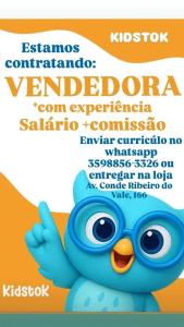Ateno para tima oportunidade de emprego como vendedora em Guaxup