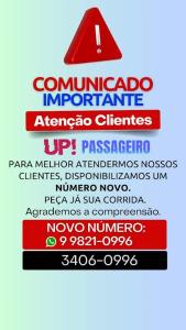 Prejudicada com investidas criminosas, empresa UP Passageiro divulga novo telefone