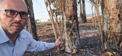 Vereador Carlo, do Jornal JOGO SRIO, denuncia mais um crime ambiental em Guaxup