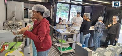 Ainda d tempo de voc aproveitar as ltimas oficinas gratuitas da carreta gastronmica do SENAC, em Guaxup