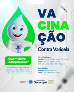 Prefeitura de Guaxup convoca pais para vacinar crianas contra a varicela