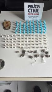 Aes da Polcia Civil em Alfenas apreendem drogas e detm suspeito de trfico