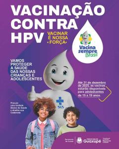 Campanha refora vacinao contra o HPV para jovens de 15 a 19 anos em Guaxup