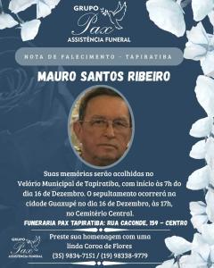 Funer�ria PAX informa o falecimento de Mauro Santos Ribeiro