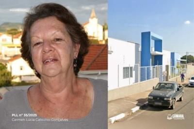C�mara de Guaxup� homenageia dona Carmen Calicchio dando seu nome � Unidade Educacional