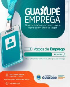 Programa Guaxup� Emprega cria grupo de whatsapp com vagas de trabalho e capacita��es gratuitas