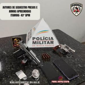 Trio � preso por sequestro e c�rcere privado em a��o eficaz de PMs no Sudoeste mineiro