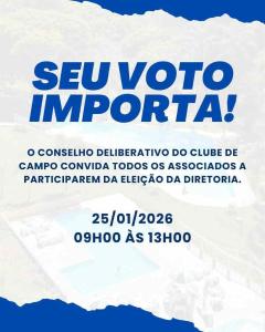 Elei��o para escolha da nova diretoria do Clube de Campo ser� domingo