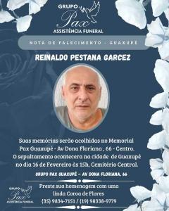 Funer�ria PAX Guaxup� informa o falecimento de Reinaldo Pestna Garcez 