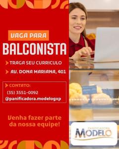 Panificadora Modelo abre vaga para balconista