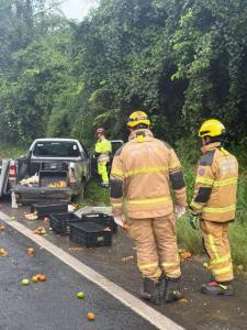 Carro bate contra barranco na MG-050 e motorista fica ferido em Piumhi