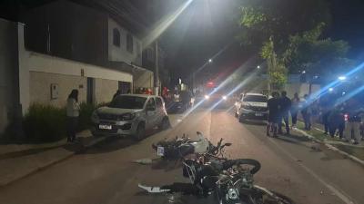 Acidente entre motocicletas deixa tr�s feridos em Itajub�