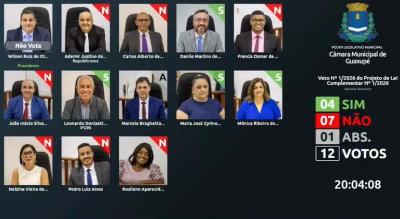 Maioria da C�mara derruba veto que proibiria altera��o no C�digo Sanit�rio de Guaxup�