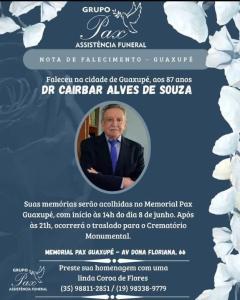Falece, aos 87 anos, o advogado Dr. Cairbar Alves de Souza