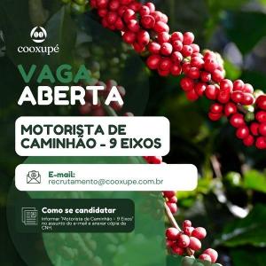 Cooxup� abre vaga para Motorista de Caminh�o de 9 Eixos e recebe curr�culos por e-mail