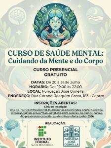 Funda��o Jos� Gonella sediar� curso gratuito de sa�de mental em Guaxup�