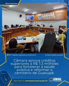 Aprovado o pedido da Prefeitura por R$ 7,3 milh�es em cr�ditos para a Sa�de P�blica e a reforma do cemit�rio 