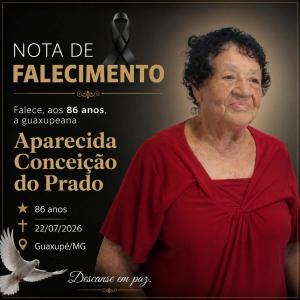 Falece, aos 86 anos, a guaxupeana Aparecida Concei��o do Prado