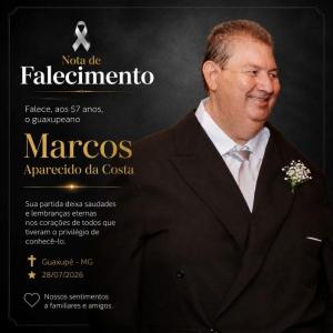 Falece, aos 57 anos, o guaxupeano Marcos Aparecido da Costa 