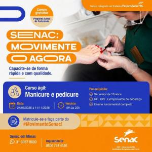 Senac abre inscri��es para curso gratuito de manicure e pedicure em Guaxup�