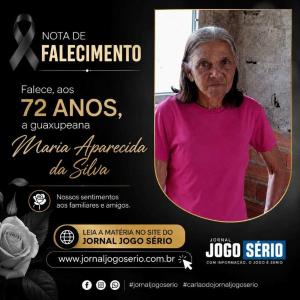 Falece, aos 72 anos, a guaxupeana Maria Aparecida da Silva 