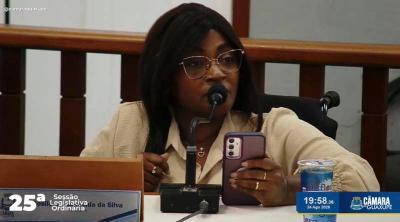 Rosy Cadeirante leva a plen�rio den�ncia de deficiente que enfrentou problema grave no transporte coletivo de Guaxup� 