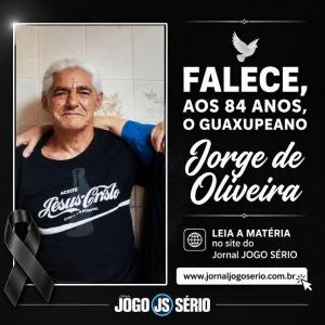 Falece, aos 84 anos, o guaxupeano Jorge de Oliveira 